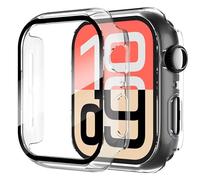 Diruite 2 Pezzi Cover per Apple Watch SE 3/2/1 /Series 6 5 4 44mm Vetro Temperato Pellicola Protettiva,PC Rigido Case Protettiva Ultrasottil Custodia,Trasparente,44mm