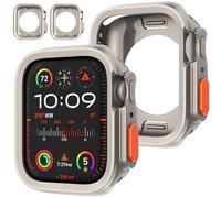 Diruite 2 Pezzi Cover per Apple Watch SE 3/2/1 /Series 9/8/7/6/5/4 44mm/45mm Custodia,Resistente Agli Ultrasottil TPU Morbida Case Protettiva per iWatch 44mm/45mm Hollow Out Cover,Senza Schermo