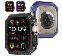 Diruite 2 Pezzi Custodia per Apple Watch Ultra 3/2/1 49mm Cover,Antigraffio Senza Schermo TPU Morbida Case per iWatch 49mm Hollow Out Cover