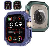 Diruite 2 Pezzi Custodia per Apple Watch Ultra 3/2/1 49mm Cover,Antigraffio Senza Schermo TPU Morbida Case per iWatch 49mm Hollow Out Cover