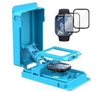 Diruite 2 Pezzi Vetro Temperato per Apple Watch Series 9/8/7 45mm Pellicola Protettiva,HD Antigraffio Pellicola Protettiva per iWatch 45mm Protezione,Strumento di Installazione,Facile Installazione