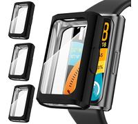 Diruite 3 Pezzi Cover per HUAWEI Band 11 Pro Custodia Protettiva,HD Clear Protezione Totale Ultra Sottile TPU Pellicola Protettiva,Nero*3