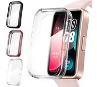 Diruite 3-Pezzi Custodia per Huawei Band 10/Band 9/Band 8 Pellicola Protettiva,Morbido TPU Scratch Resistant Cover HD Protettiva Schermo per Huawei Band 10/9/8 Protezione