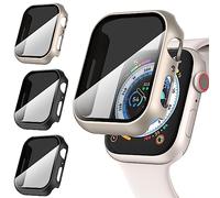 Diruite 3 Pezzi per Apple Watch SE 3/2/1 /Series 6 5 4 44mm Privacy Pellicola Protettiva Anti Spy,PC Anti-Spia Vetro Temperato per iWatch 44mm Privacy Custodia