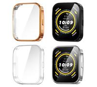 Diruite 4 Pezzi Custodia per Amazfit Bip 5 Pellicola Protettiva,Morbido TPU Scratch Resistant Cover HD Protettiva Schermo per Amazfit Bip 5 Protezione