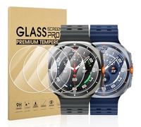 Diruite 4 Pezzi Vetro Temperato per Samsung Galaxy Watch Ultra 47mm(2025/2024) Pellicola Protettiva,HD Vetro Senza Bolle Protezione