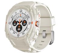 Diruite Custodia Protettiva per Samsung Galaxy Watch Ultra 47mm Case&Cinturini Band TPE One Hollow Out Case Cinturino Antigraffio Braccialetto Cover,Bianco