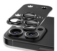 Diruite Pellicola Obiettivo Fotocamera per iPhone 14 Pro/15 Pro/16 Pro Lens Protector,Design Unico HD Vetro Temperato Antigraffi Protector Camara,Nero