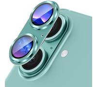 Diruite Pellicola Protettiva Obiettivo Fotocamera per iPhone 16/16 Plus Protezione Lente,HD Vetro Temperato Alluminio Protezione Fotocamera per iPhone 16/16 Plus Frosting Integrato