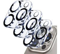 Diruite Pellicola Protettiva Obiettivo per iPhone 16 Pro/16 Pro Max,HD Vetro Temperato Protezione Lente Pellicola Posteriore Antigraffio Senza Bolle