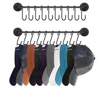 DIRXVMC Cappellino Holder for Wall Baseball Hat Rack Organizer Hanger with 20 hook Modern Metal Hat Holder Wall-Mount Cap Display for Closet Door Bedroom Anteroom Laundry, Set of 2