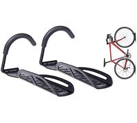 Dirza Portabici da parete per garage, gancio per bicicletta, sistema verticale per capanno interno, facile da appendere/staccare, può contenere fino a 29,5 kg, con viti, colore nero