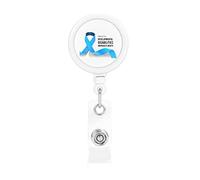 Disabilità dello sviluppo Awaewness Month Porta badge retrattile Reel Clip Porta carte d'identità per infermiere Studente Impiegato