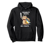 Disability Rights Or I Fights Cartoon Lumaca Eroe Lumaca Meme Felpa con Cappuccio