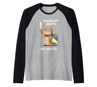 Disability Rights Or I Fights Cartoon Lumaca Eroe Lumaca Meme Maglia con Maniche Raglan