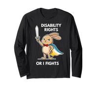 Disability Rights Or I Fights Cartoon Rabbit Eroe Coniglio Maglia a Manica