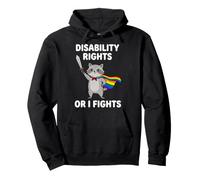 Disability Rights Or I Fights Giustizia Sociale Inclusione Felpa con Cappuccio