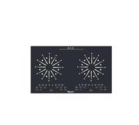 Disaenvir Portable 2-Burner Glass Ceramic Hob, 3200 W Electric Hot Plate with Timer, Child Lock & Residual Heat Indicator, temperatura massima 650 °C, Freestanding Cooktop with Plug, 220-240 V