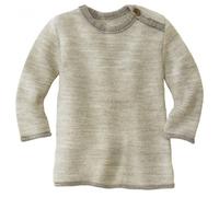 disana - Kid's Melange-Pullover - Pullover in lana merino 62/68 grigio/beige
