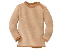 disana - Kid's Melange-Pullover - Pullover in lana merino 74/80 beige