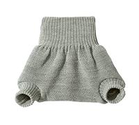 disana Newborn - Pantaloni per pannolini di lana, 100% lana merino biologica GOTS, IVN Best | Newborn neonato neonato, unisex, prodotto in Germania, grigio., 98-104