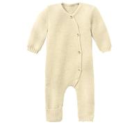 Disana Newborn - Tuta in 100% lana merino biologica GOTS, IVN Best, con polsini pieghevoli sulle gambe, unisex, prodotto in Germania, naturale, 74-80