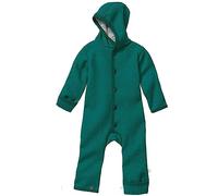 Disana WALK-OVERALL, 100% lana merino biologica GOTS, IVN Best | con polsini pieghevoli | Newborn Baby Baby Unisex | Made in Germany, pacific, 62-68