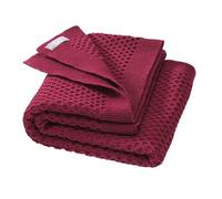 Disana - wollen (wikkel)deken honingraat (cassis, 80 x 100 cm)