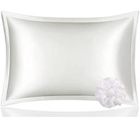 DISANGNI Federa in Seta di Gelso per Capelli e Pelle - Tipo Busta, Un Lato in Vera Seta (Bianco, 1 Confezione, Dimensioni Standard 50,8 x 66 cm)