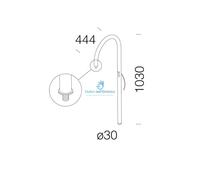 Disano 42692000 Braccio curvo 1373 - ar2