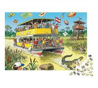 Disastro del crociera per coccodrilli nelle Paludi di Kakadu Puzzle in Legno Impermeabile DIY Puzzles Da 1000 Pezzi Per Adulti Divertenti Per Decorazioni Domestiche