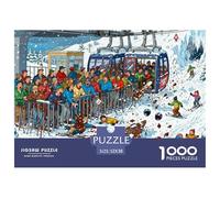 Disastro della fila per la funivia Puzzle in Legno Impermeabile DIY Puzzles Da 1000 Pezzi Per Adulti Colorati Per Decorazioni Domestiche