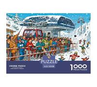 Disastro della fila per la funivia Puzzle in Legno Impermeabile Puzzles Da 1000 Pezzi Per Adulti Impossibili Per Decorazioni Domestiche