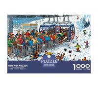 Disastro della fila per la funivia Puzzle in Legno Impermeabile Puzzles Da 1000 Pezzi Regali Per Adulti Colorati Giochi Educativi