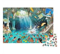 Disastro di Playa Del Carmen Cenote Dive Puzzle in Legno Impermeabile DIY Puzzles Da 1000 Pezzi Per Adulti Impossibili Per Decorazioni Domestiche