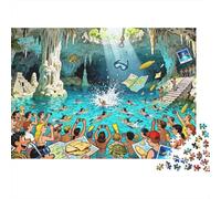 Disastro di Playa Del Carmen Cenote Dive Puzzle in Legno Impermeabile DIY Puzzles Da 1000 Pezzi Regali Per Adulti Divertenti Per Decorazioni Domestiche