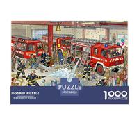 Disastro durante il drill di emergenza della stazione dei vigili del fuoco Puzzle in Legno Impermeabile Puzzles Da 1000 Pezzi Per Adulti Divertenti Per Decorazioni Domestiche
