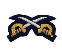 Disastro Kit Distintivo Pti Croce Spade Su Blu Navy British Mano Ricamato Arm