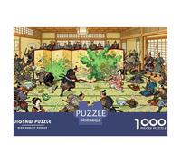 Disastro nella cerimonia del tè samurai Puzzle in Legno Impermeabile DIY Puzzles Da 1000 Pezzi Per Adulti Impossibili Giochi Di Impegnativi