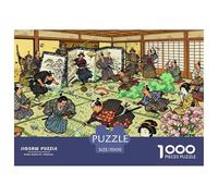 Disastro nella cerimonia del tè samurai Puzzle in Legno Impermeabile DIY Puzzles Da 1000 Pezzi Regali Per Adulti Colorati Giochi Di Impegnativi
