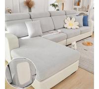 Disayu Nolaninterior - Copridivano Magic 2023, universale, resistente all'usura, elasticizzato (texture grigio chiaro, coprisedile singolo grande)