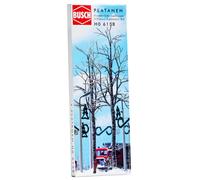 BUSCH 6158 - Kit 4 alberi invernali spogli. Scala h0 1:87 4pz.