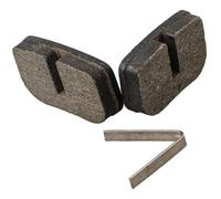 Disc Brake Pads for Pocket Bike: Resin and Metal Compound, Silent Non-Slip Bicycle Brake Pad Set with Bracket, Fits 27.4x18.4x5.9 mm, Easy Installation, 1 Pair Black