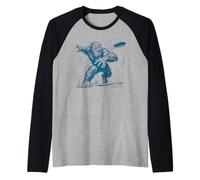 Disc Golf Bigfoot Outdoor Disc Sasquatch Maglia con Maniche Raglan