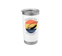 Disc Golf Born to Hyzer Retro Sunset Throw Graphic Bicchiere termico in acciaio inox doppia parete