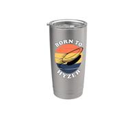 Disc Golf Born to Hyzer Retro Sunset Throw Graphic Bicchiere termico in acciaio inox doppia parete