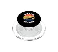 Disc Golf Born to Hyzer Retro Sunset Throw Graphic PopSockets PopGrip per MagSafe