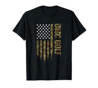 Disc Golf Camouflage Patriottica US American Flag Maglietta