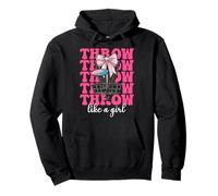 Disc Golf Girl Mom Festa della mamma Discgolf Throw Like A Girl Felpa con Cappuccio