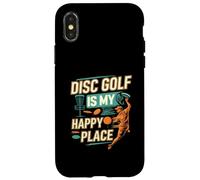 Disc Golf Is My Happy Place Player Custodia per iPhone X/XS